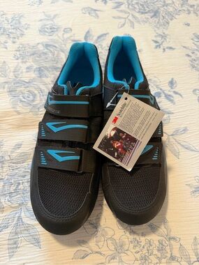 Women’s Black and Blue Athletic Velcro Trainers